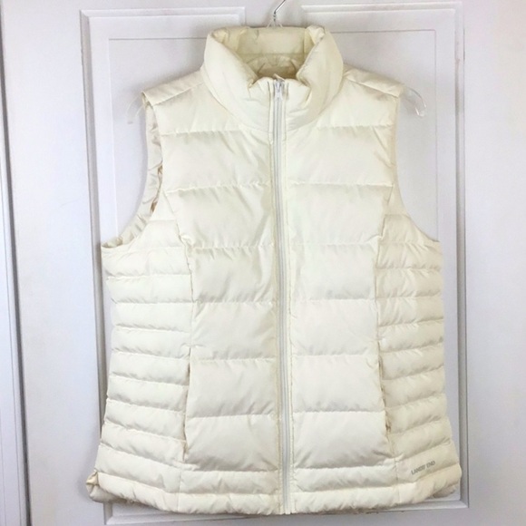 Lands' End Women's Cream Puffer Vest - Picture 1 of 6